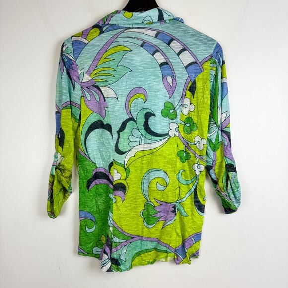 David Cline Collar Shirt 9100 Nectar Mint Kiwi Button Up - S - Picture 6 of 8